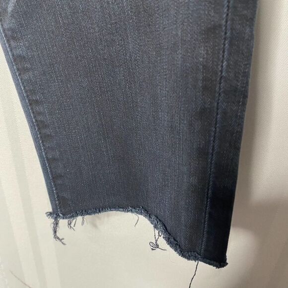J Brand Skinny Jeans Occult Wash Factory Faded Black Dark Gray Pants Raw Hem 27 - Picture 5 of 11